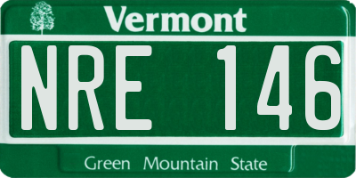 VT license plate NRE146