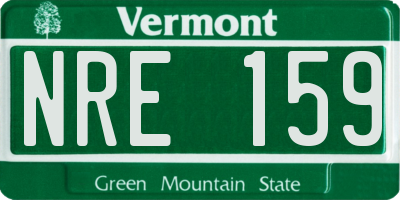 VT license plate NRE159