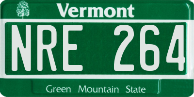 VT license plate NRE264