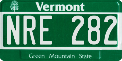 VT license plate NRE282