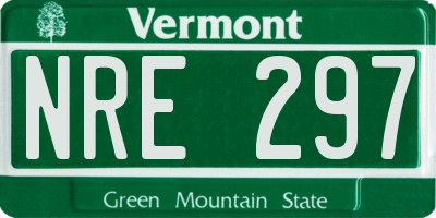 VT license plate NRE297