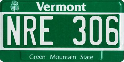 VT license plate NRE306