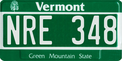 VT license plate NRE348