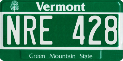 VT license plate NRE428