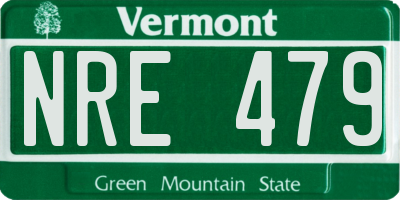 VT license plate NRE479