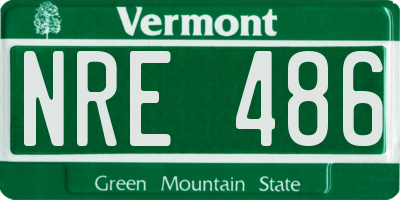 VT license plate NRE486