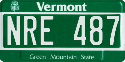 VT license plate NRE487
