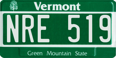 VT license plate NRE519