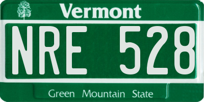 VT license plate NRE528