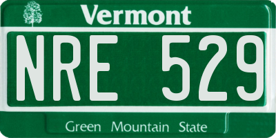 VT license plate NRE529