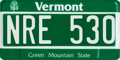 VT license plate NRE530