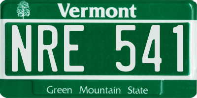 VT license plate NRE541