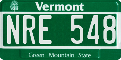 VT license plate NRE548