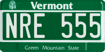 VT license plate NRE555