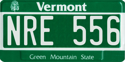 VT license plate NRE556