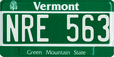 VT license plate NRE563
