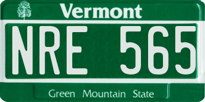 VT license plate NRE565