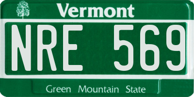 VT license plate NRE569