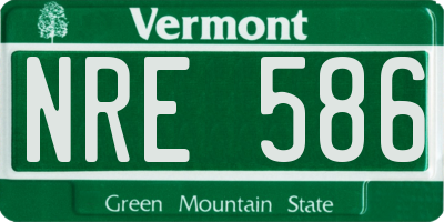 VT license plate NRE586