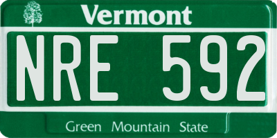 VT license plate NRE592