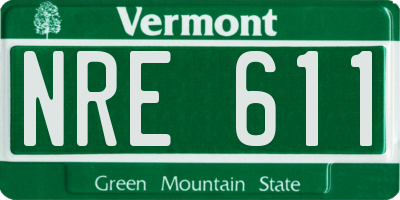 VT license plate NRE611