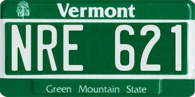 VT license plate NRE621