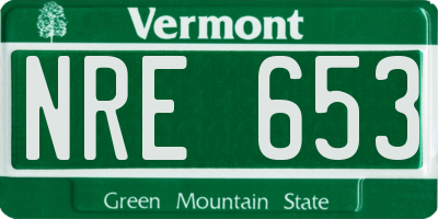 VT license plate NRE653