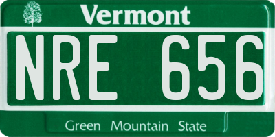 VT license plate NRE656