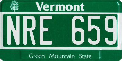 VT license plate NRE659