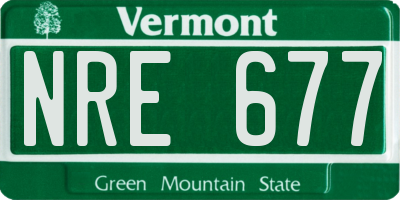 VT license plate NRE677