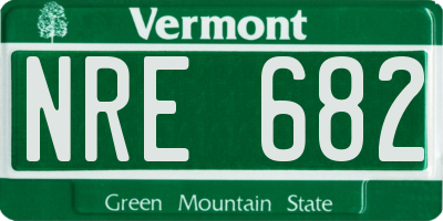 VT license plate NRE682