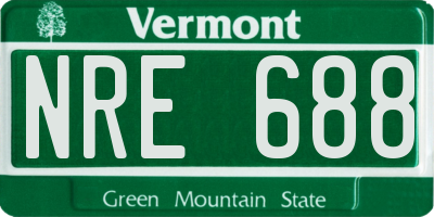 VT license plate NRE688