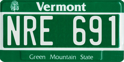 VT license plate NRE691
