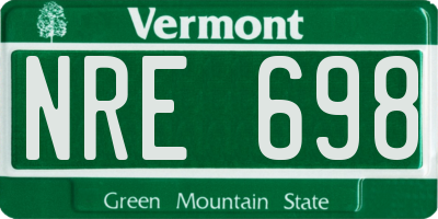 VT license plate NRE698