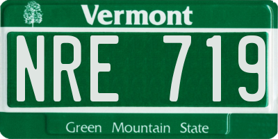 VT license plate NRE719