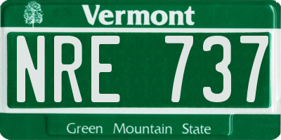 VT license plate NRE737
