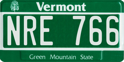 VT license plate NRE766
