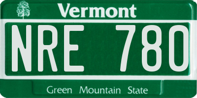 VT license plate NRE780