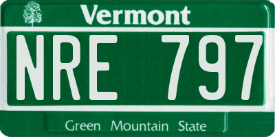 VT license plate NRE797
