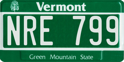 VT license plate NRE799