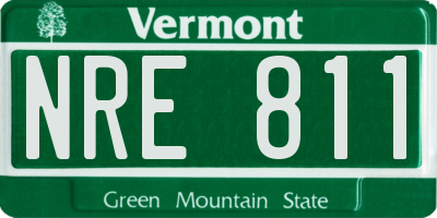 VT license plate NRE811