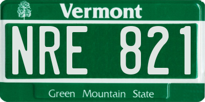 VT license plate NRE821
