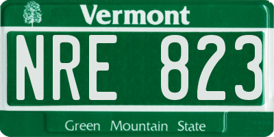 VT license plate NRE823