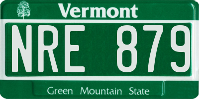 VT license plate NRE879