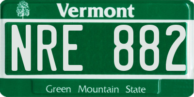 VT license plate NRE882