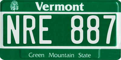 VT license plate NRE887