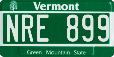 VT license plate NRE899