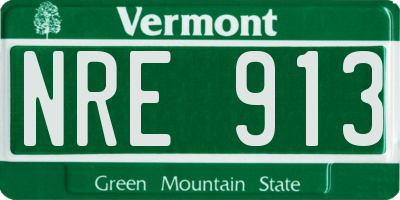 VT license plate NRE913