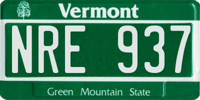 VT license plate NRE937