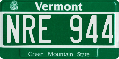 VT license plate NRE944
